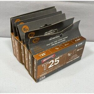 (6) Arrow 3/8" T25 Staples Round Crown 1000 Pack USA Made 6000 total NEW